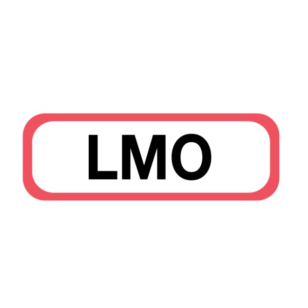 Nevs Position Labels - LMO 1/2" x 1-1/2" White w/Red & Black XP-346 - main